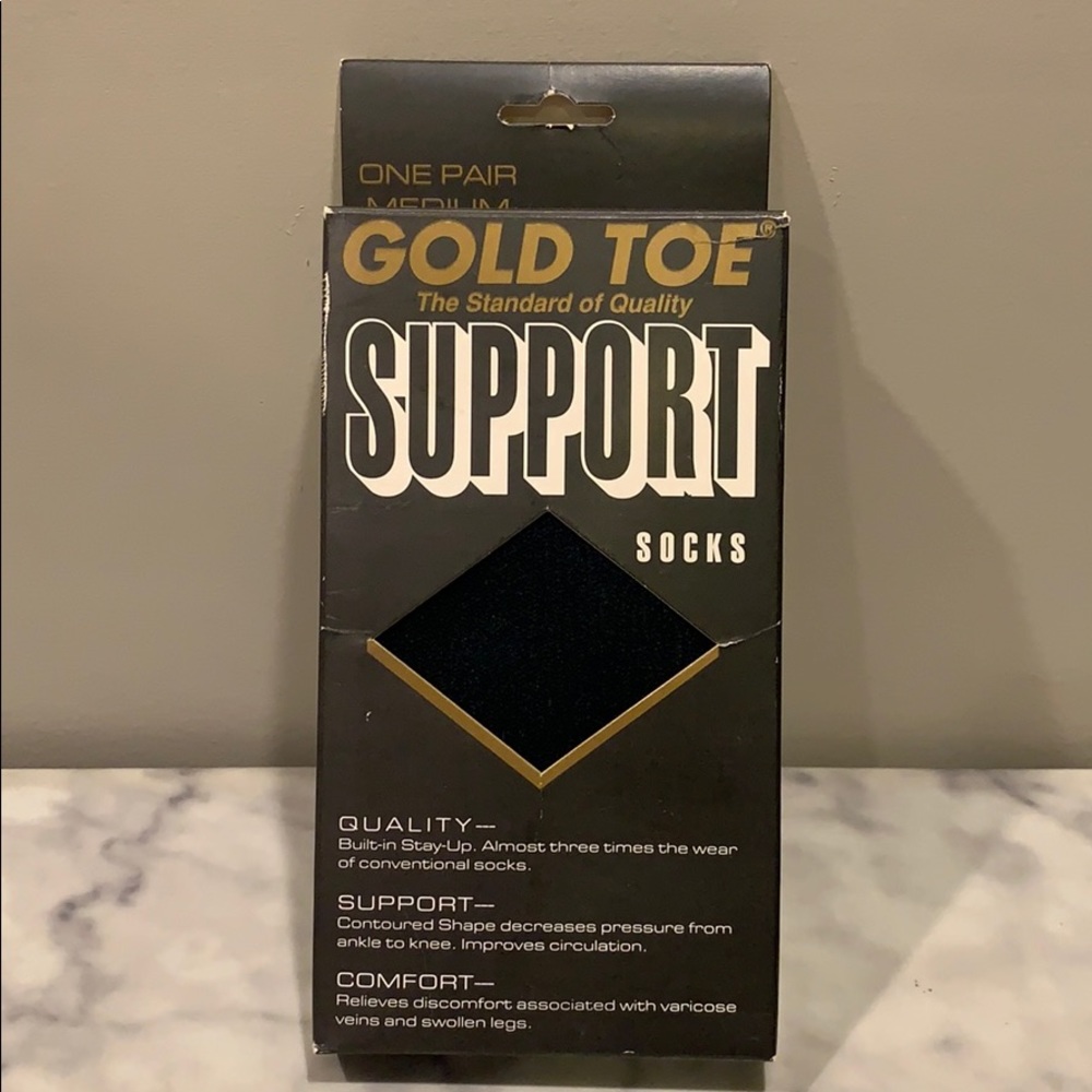 New Gold Toe Men’s Navy Support Socks Sz M